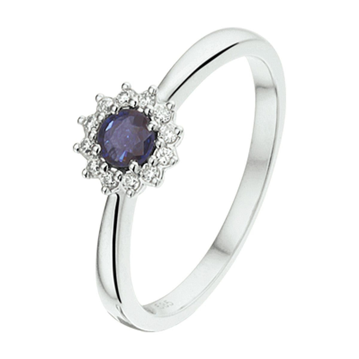 Fantasy Collection Ring diamant, saffier 14K witgoud - PSN4104547