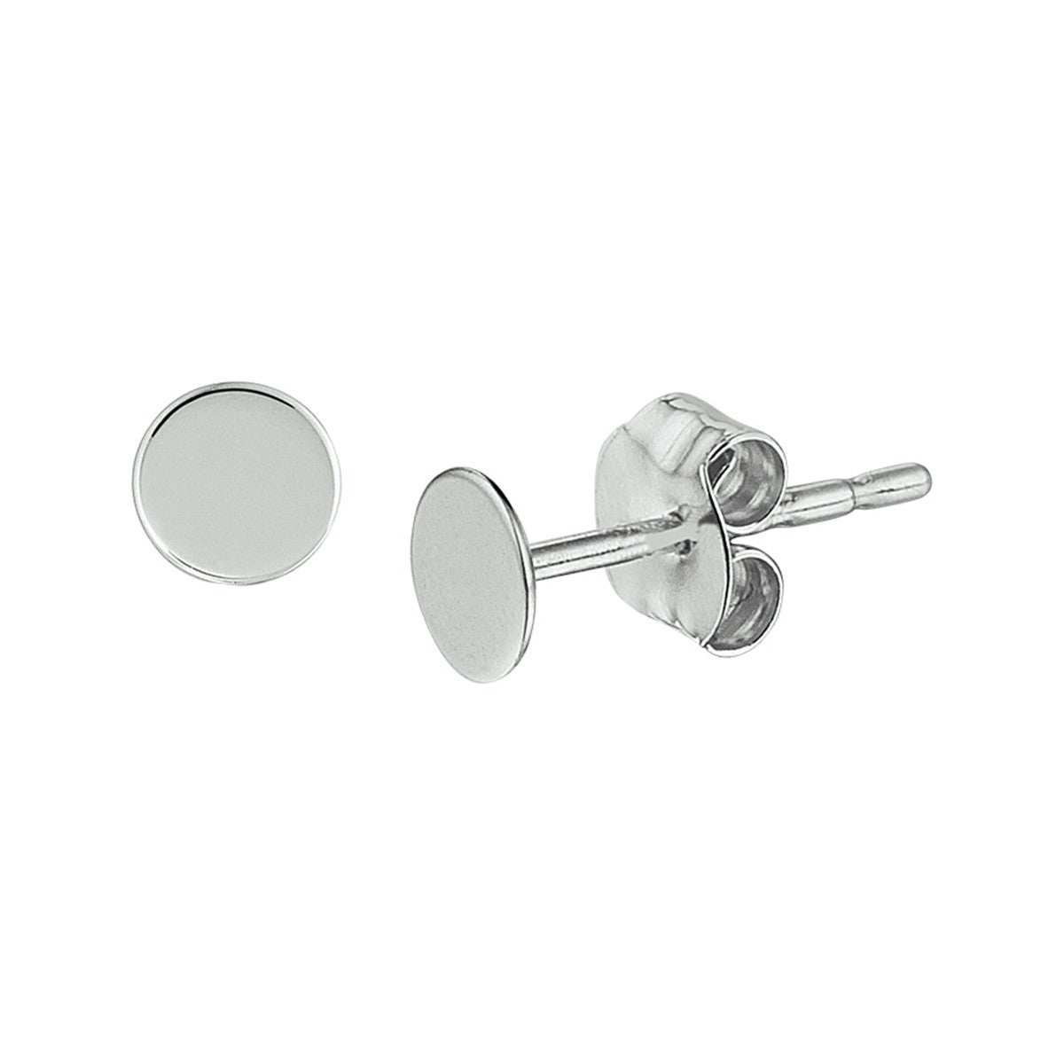 Fantasy Collection Oorbellen rondje 4 mm 14K witgoud - PSN4104781