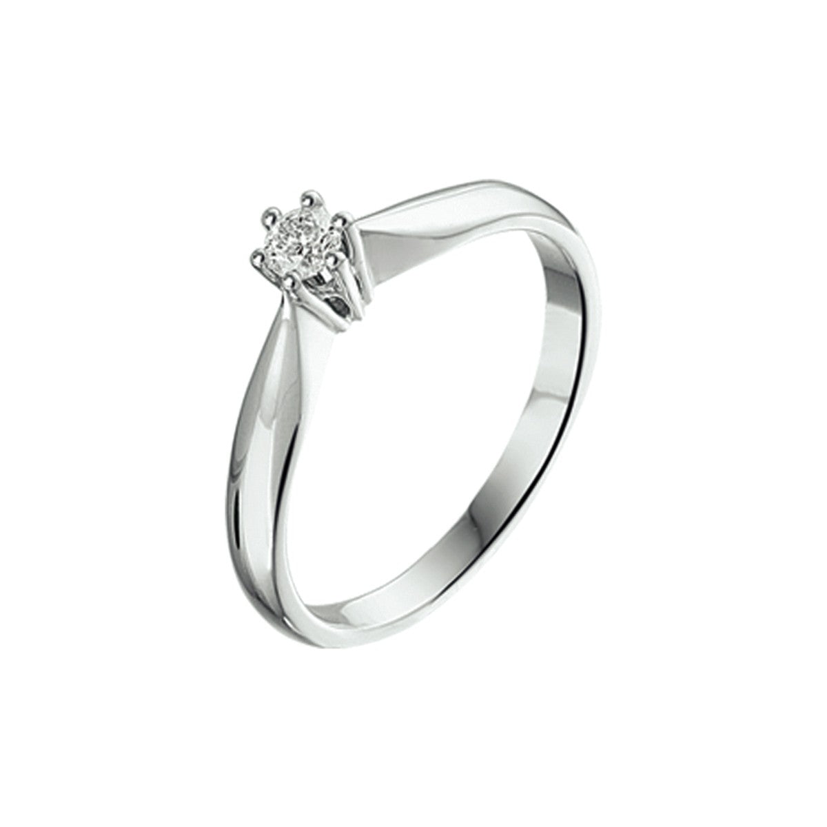Fantasy Collection Ring diamant 0.10ct h si 14K witgoud