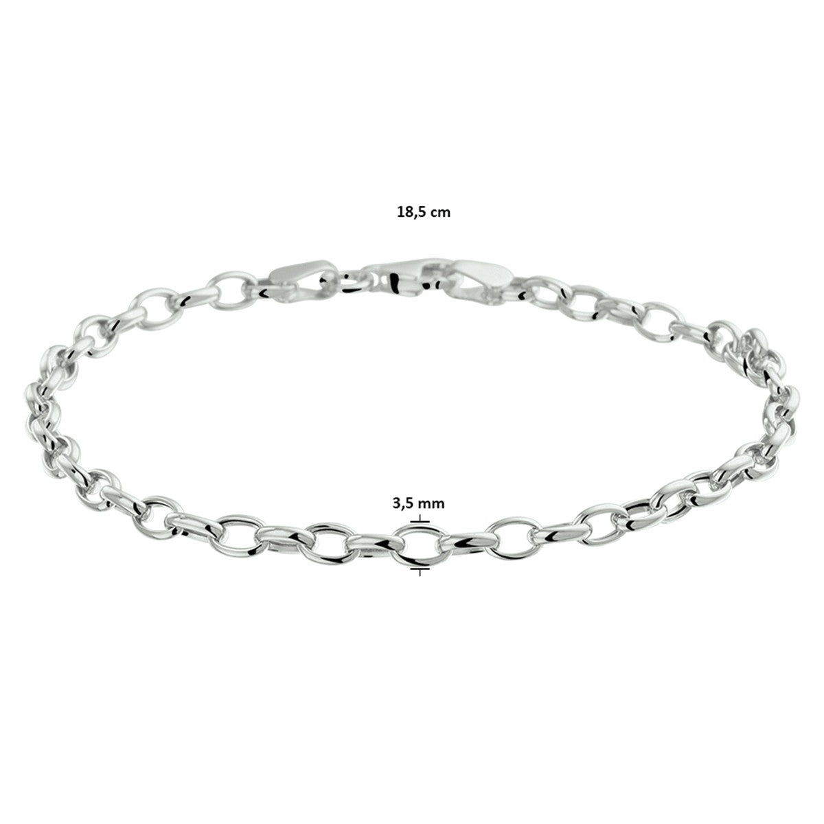 Fantasy Collection Armband anker 3,1 mm 18,5 cm 14K witgoud