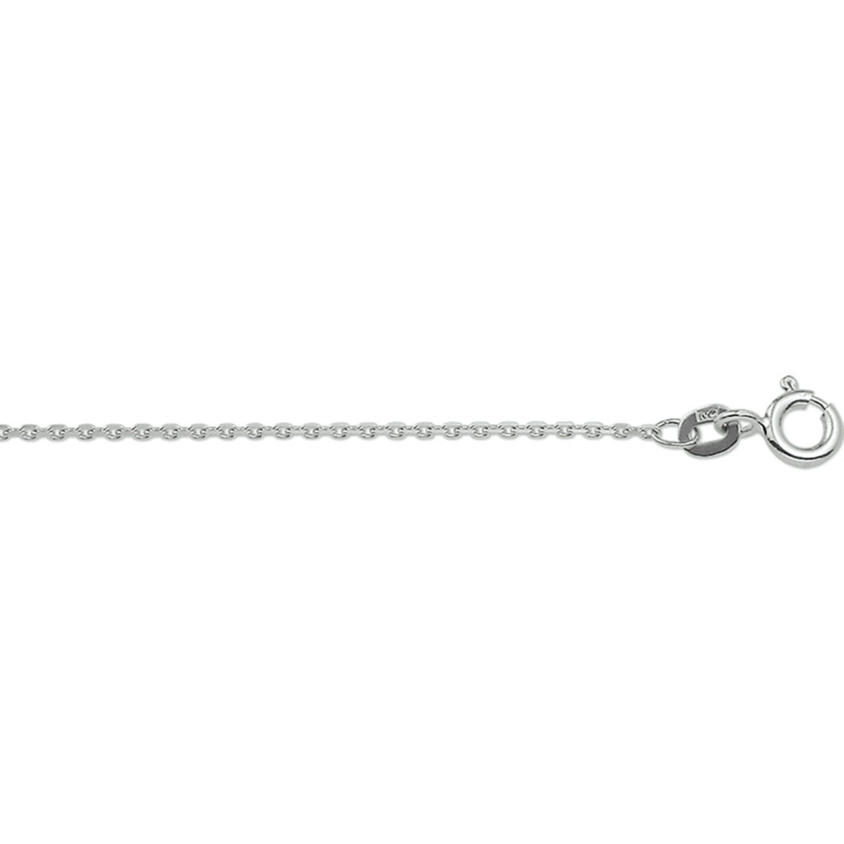 Fantasy Collection Collier anker gediamanteerd 1,1 mm 14K witgoud