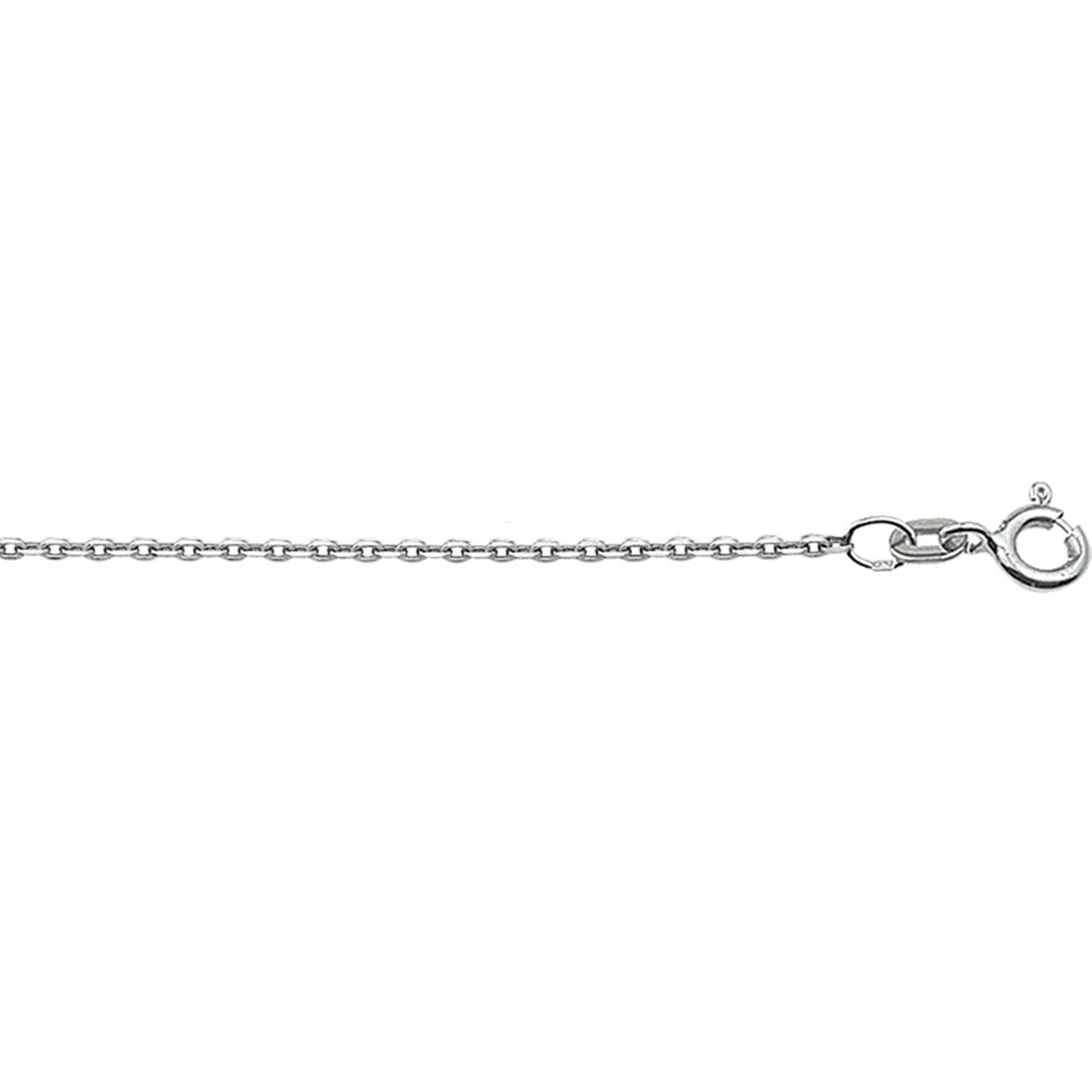 Fantasy Collection Collier anker plat 1,2 mm 14K witgoud
