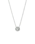 14K witgoud collier rondje zirkonia 42 cm halo 4104956 - PansiteNederland.nl