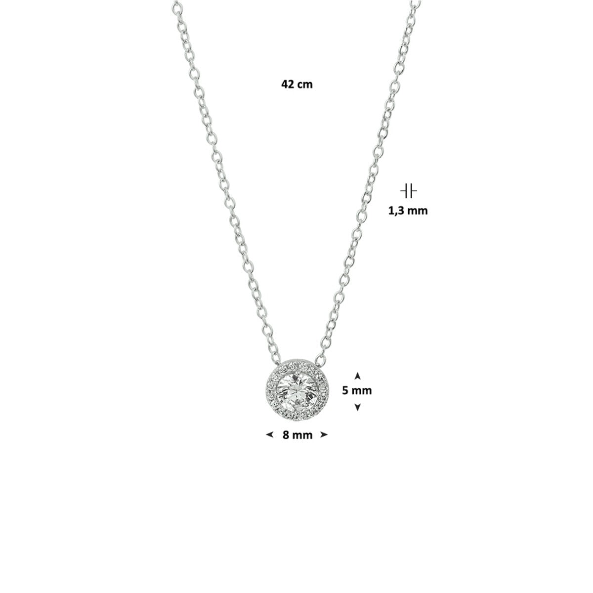 Fantasy Collection Collier anker zirkonia 14K geelgoud