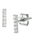 Zilveren oorknoppen balkje zirkonia - PSN4105071 - PansiteNederland.nl