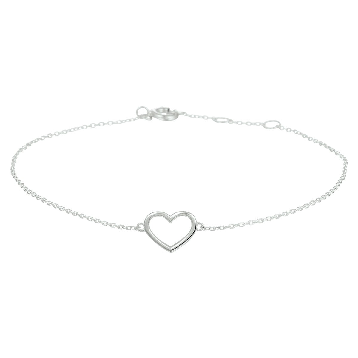 Fantasy Collection Armband hart 16 - 17 - 18 cm 14K witgoud