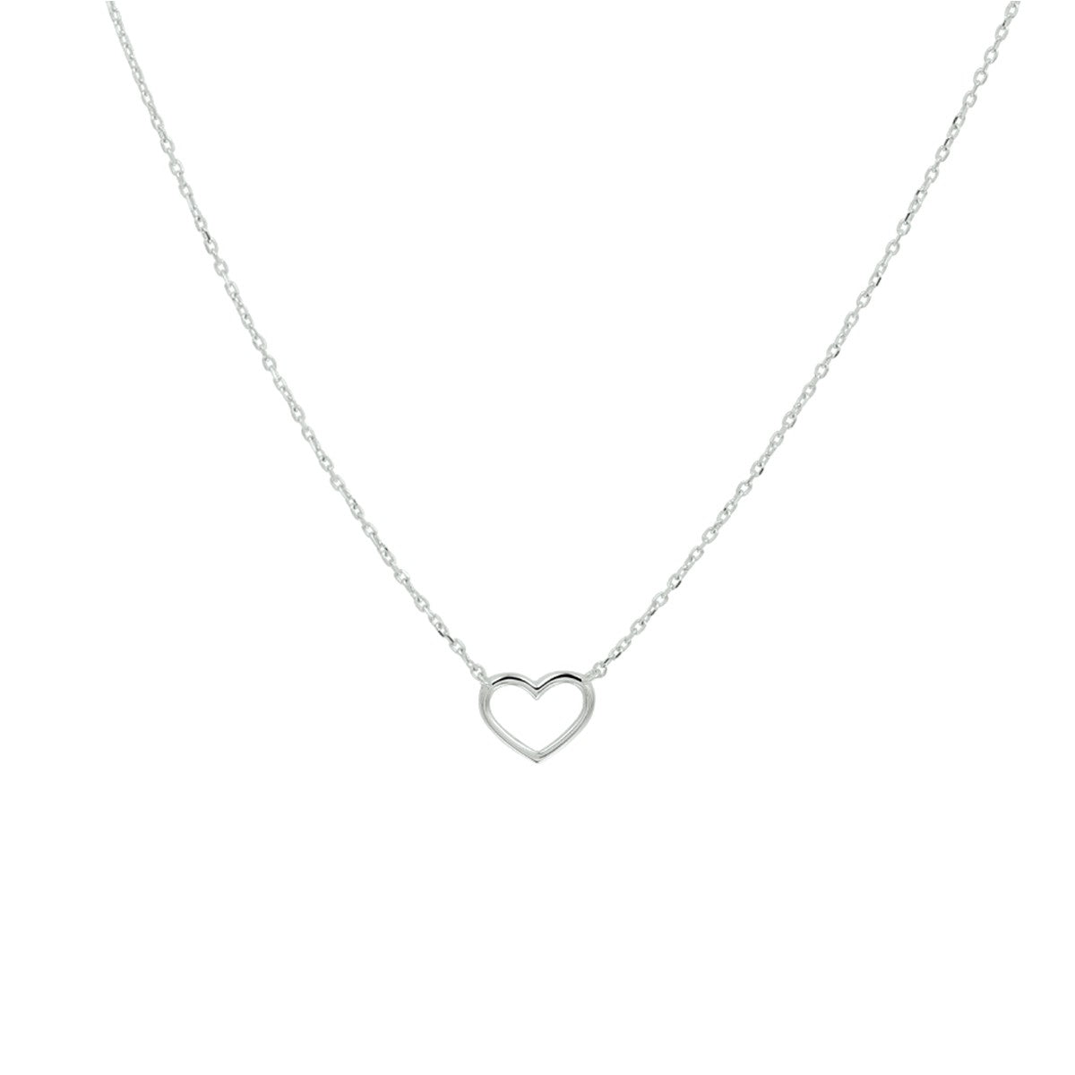 Fantasy Collection Collier hart 40 - 42 - 44 cm 14K witgoud