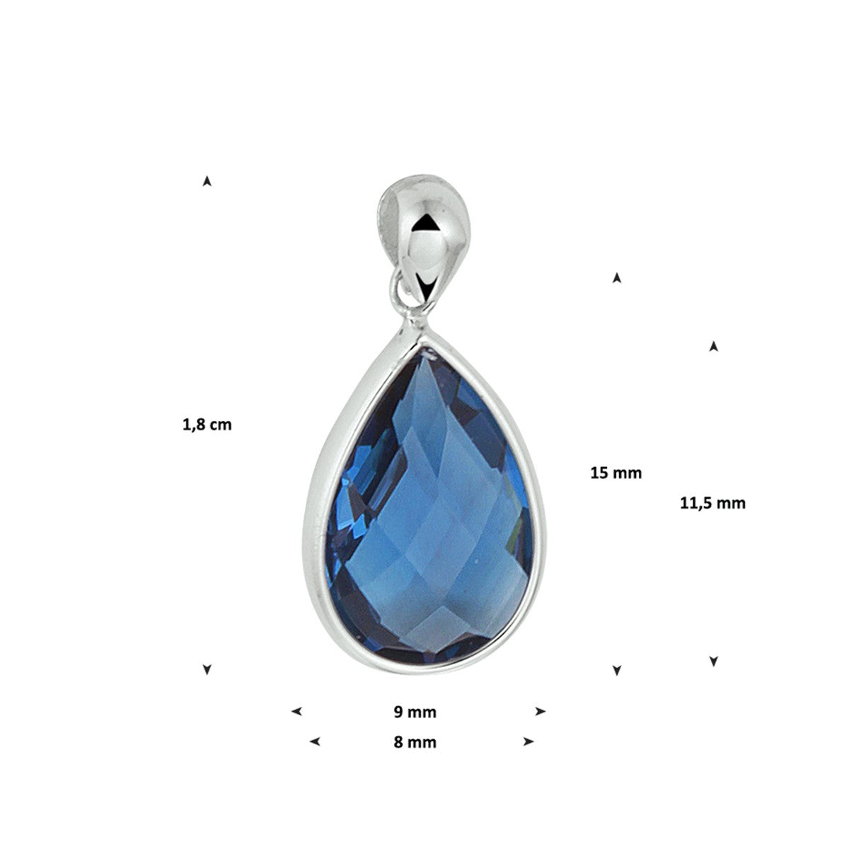 Fantasy Collection Hanger london blue kwarts 14K witgoud