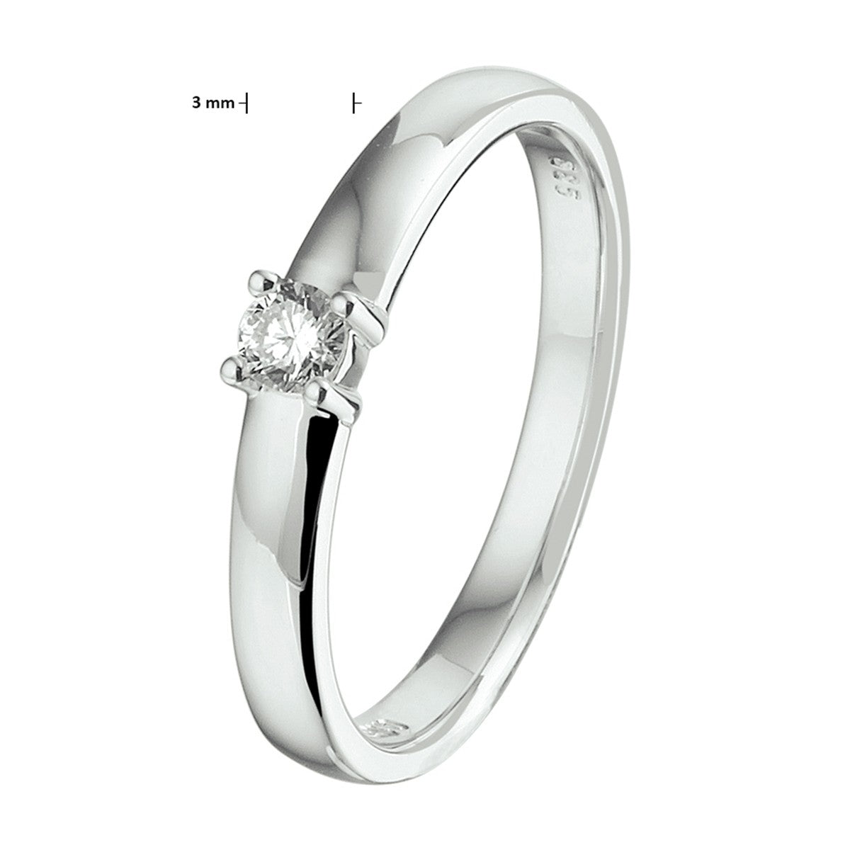 Fantasy Collection Ring diamant 0.10ct h si 14K witgoud