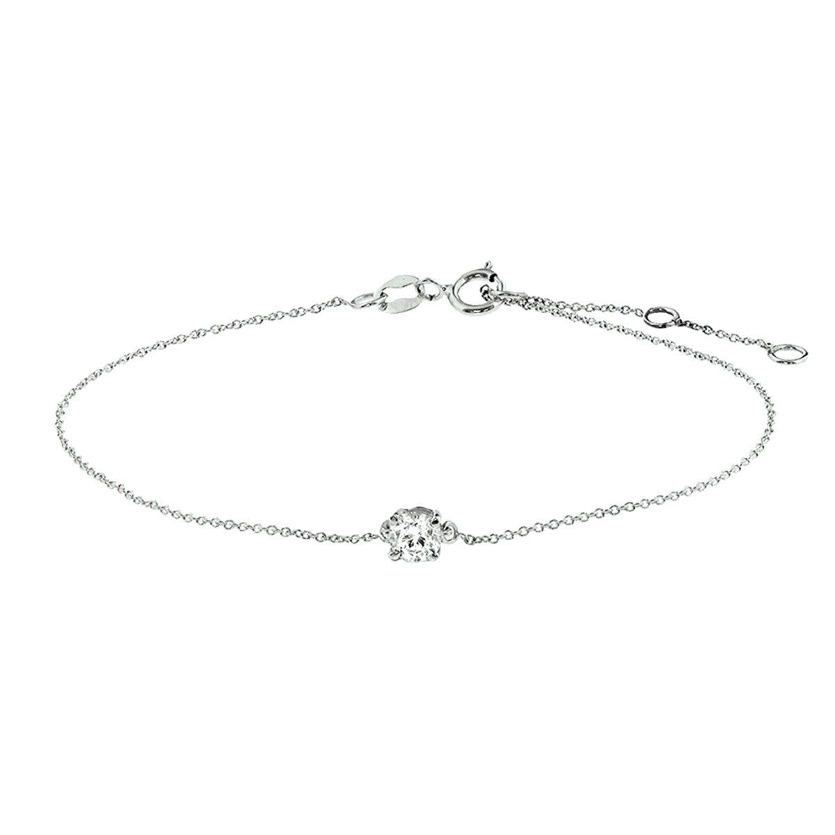 Fantasy Collection Armband zirkonia 16,5 - 17,5 - 18,5 cm 14K witgoud