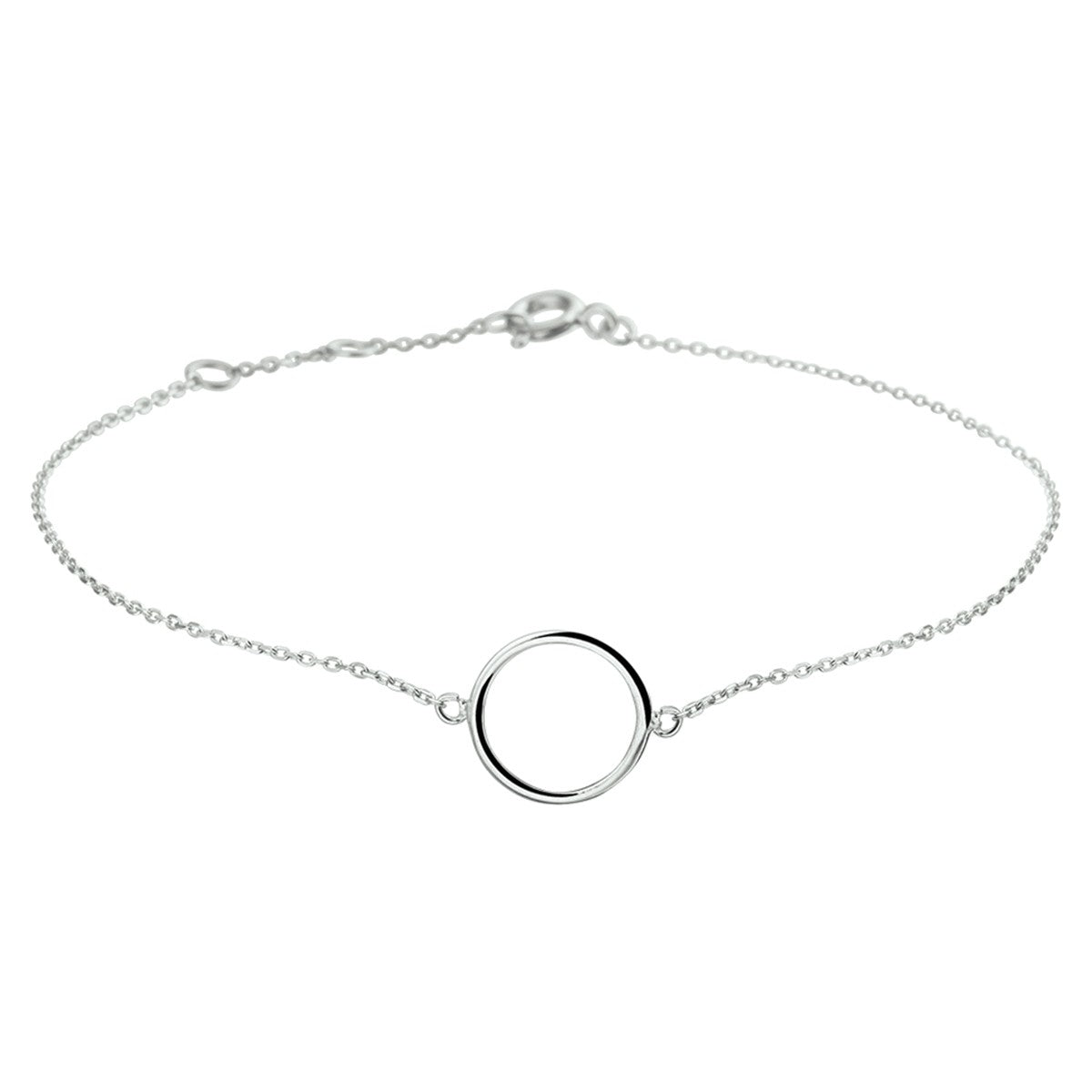 Fantasy Collection Armband rondje 16,5 - 17,5 - 18,5 cm 14K witgoud
