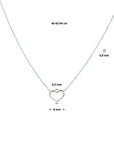 14K witgoud collier hart 0,8 mm 40 - 42 - 44 cm 4105387 - PansiteNederland.nl
