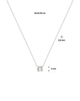 14K witgoud collier zirkonia 42 cm 4105388 - PansiteNederland.nl
