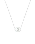 14K witgoud collier rondjes zirkonia 0,8 mm 40 + 4 cm 4105391 - PansiteNederland.nl