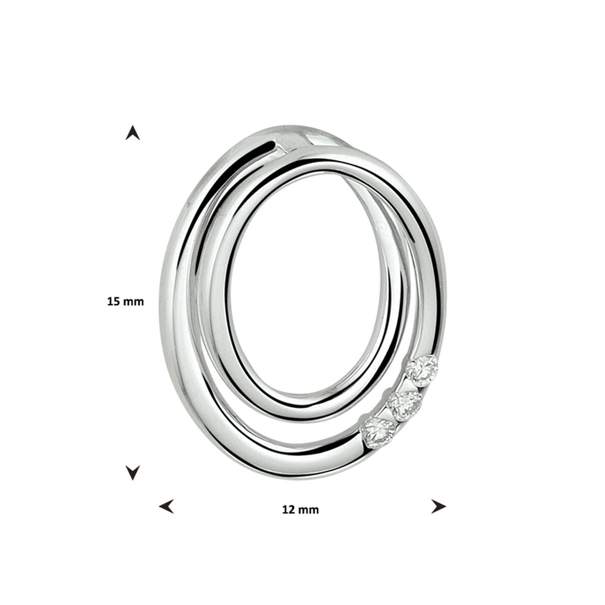 Fantasy Collection Hanger diamant 0.04ct h si 14K witgoud