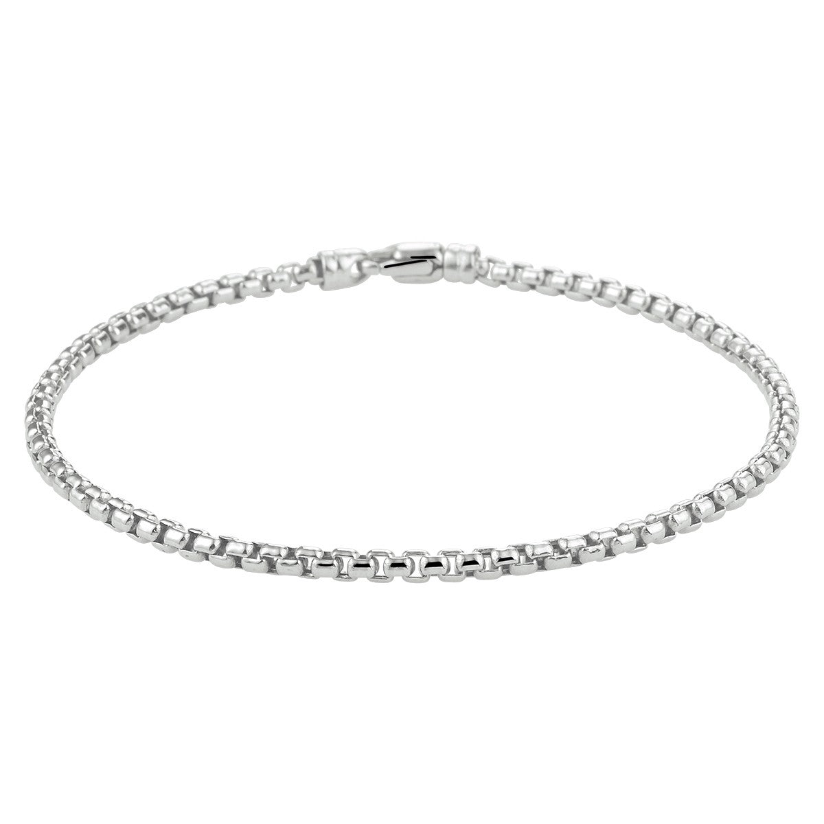 Fantasy Collection Armband venetiaans bol 2,5mm 19 cm 14K witgoud