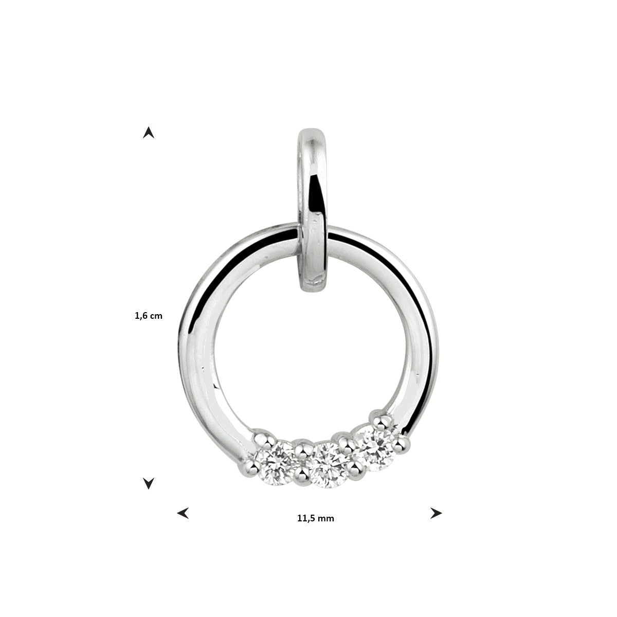 Fantasy Collection Hanger diamant 0.09ct h si 14K witgoud