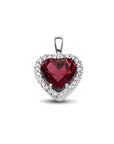 14K witgoud hanger hart rhodoliet en diamant 0.10ct h si halo 4105619 - PansiteNederland.nl