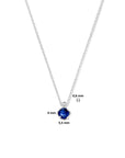 14K witgoud collier saffier en diamant 0.015ct h si 40 cm 4105645 - PansiteNederland.nl