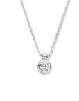 14K witgoud collier zirkonia 42 - 45 cm 4105650 - PansiteNederland.nl