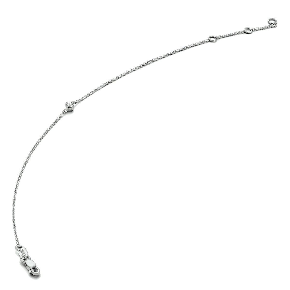 Fantasy Collection Armband diamant 16,5 - 18,5 cm g si 14K witgoud