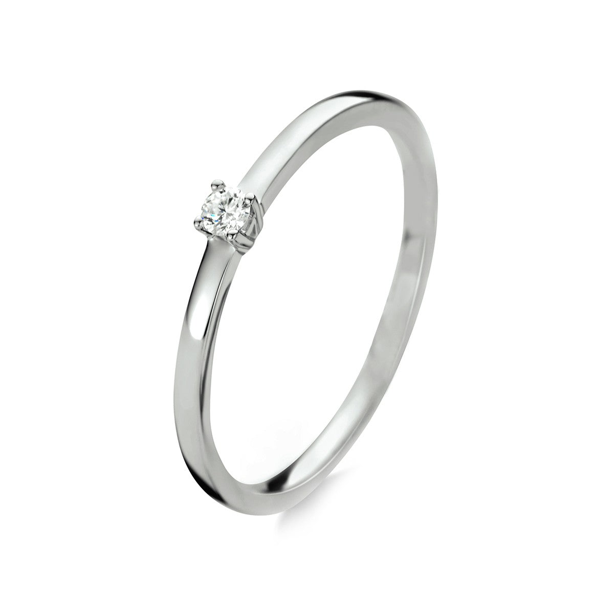 Fantasy Collection Aanzoeksring diamant 0.05ct h si 14K witgoud