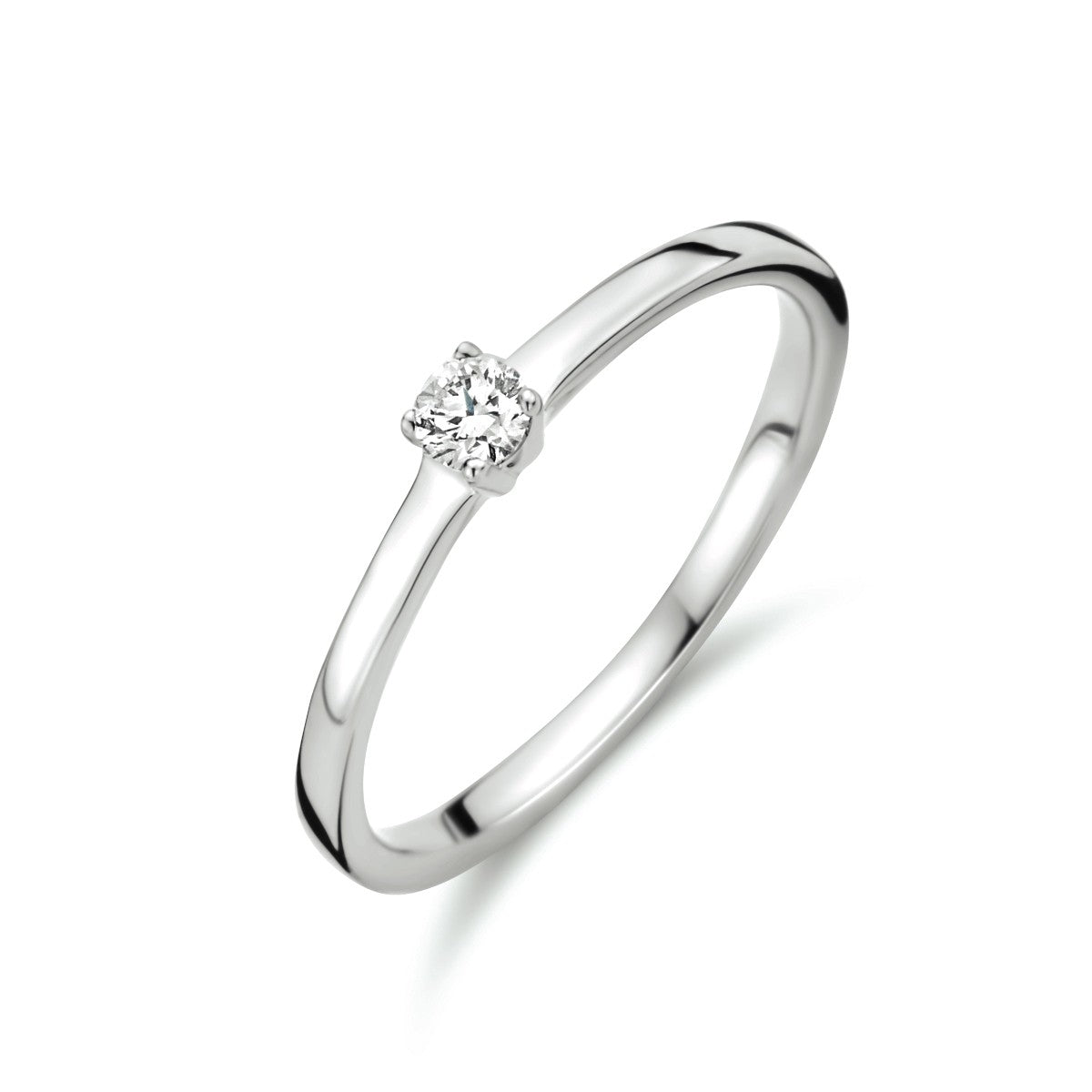 Fantasy Collection Aanzoeksring diamant 0.10ct h si 14K witgoud