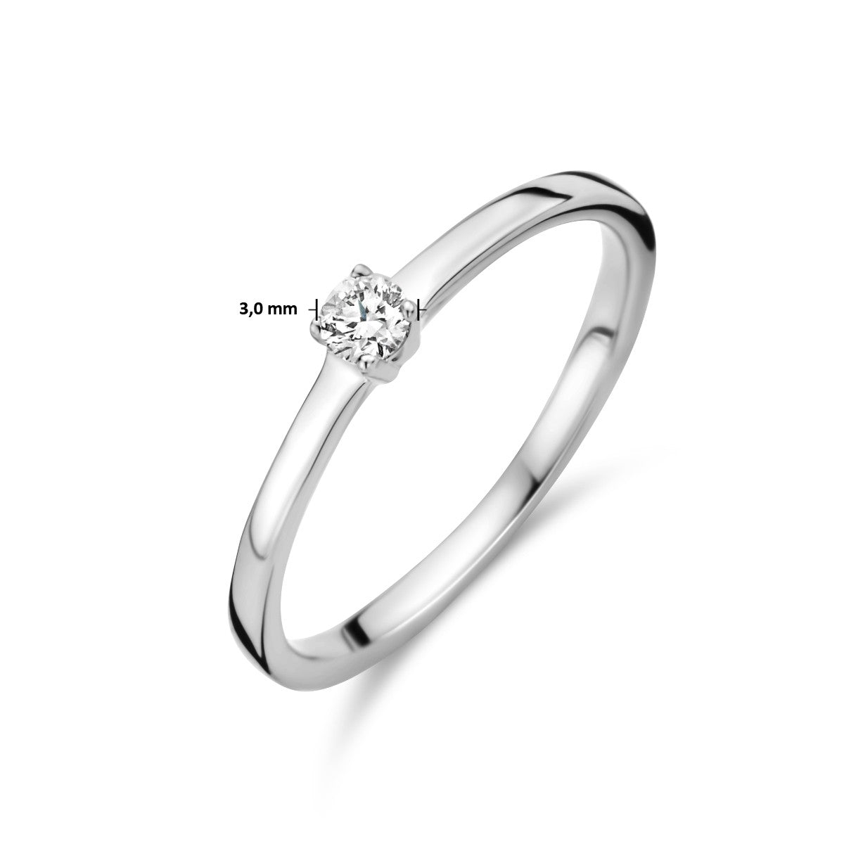 Fantasy Collection Aanzoeksring diamant 0.10ct h si 14K witgoud
