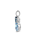 14K witgoud hanger london blue topaas, blauw topaas en diamant 0.010ct h p1 4105768 - PansiteNederland.nl