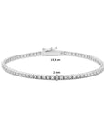 14K Witgoud Tennisarmband Diamant 1.00Ct H Si 2,0 Mm 17,5 Cm 4105960 - PansiteNederland.nl