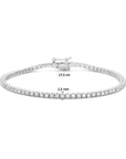 14K Witgoud Tennisarmband Diamant 2.00Ct H Si 2,3 Mm 17,5 Cm 4105962 - PansiteNederland.nl