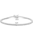 14K Witgoud Tennisarmband Lab Grown Diamant 2.00Ct G Si 2,3 Mm 17,5 Cm 4105963 - PansiteNederland.nl