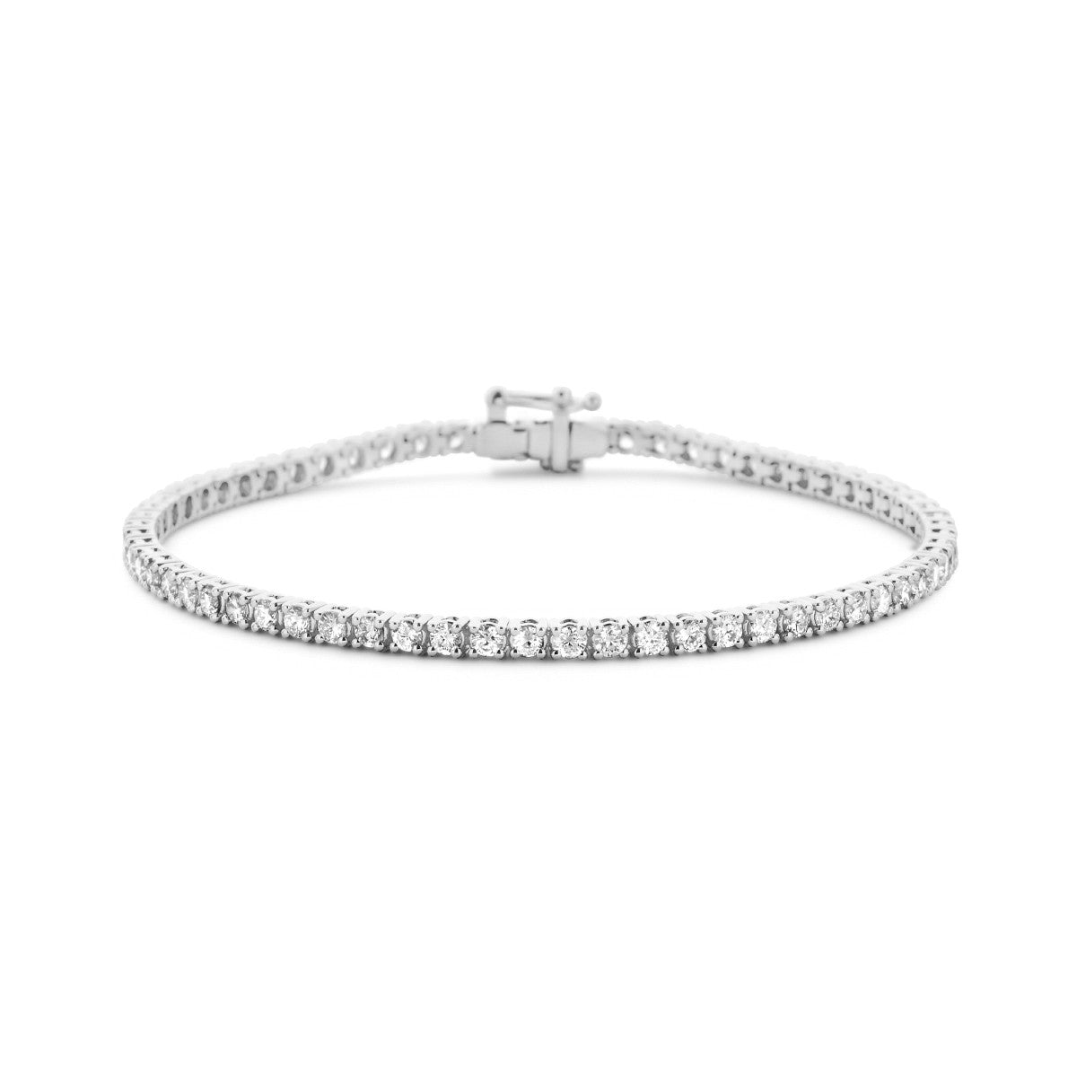 Fantasy Collection Tennisarmband lab grown diamant 3.00ct g si 2,7 mm 17,5 cm 14K witgoud
