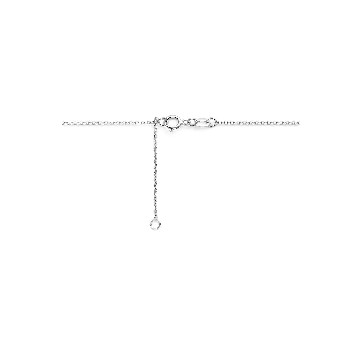 Fantasy Collection Collier balkje diamant 0.04ct h si 42 - 45 cm 14K witgoud