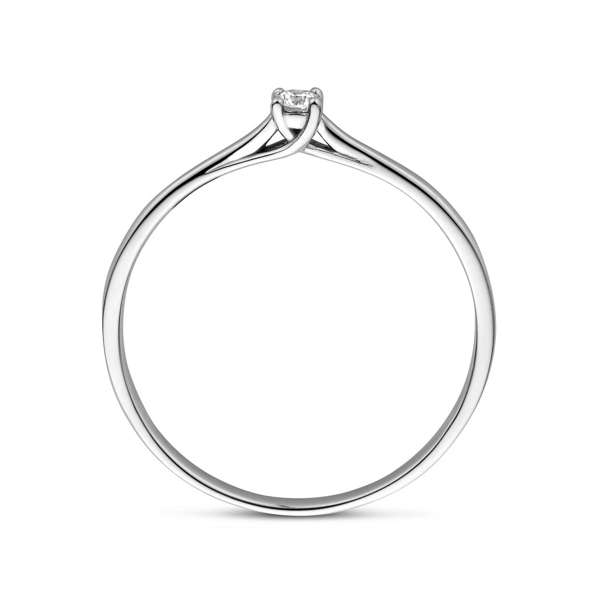 Fantasy Collection Aanzoeksring diamant 0.05ct h si 14K witgoud