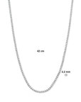 14K witgoud tenniscollier diamant 3.00ct h si 2,2 mm 42 cm 4106039 - PansiteNederland.nl