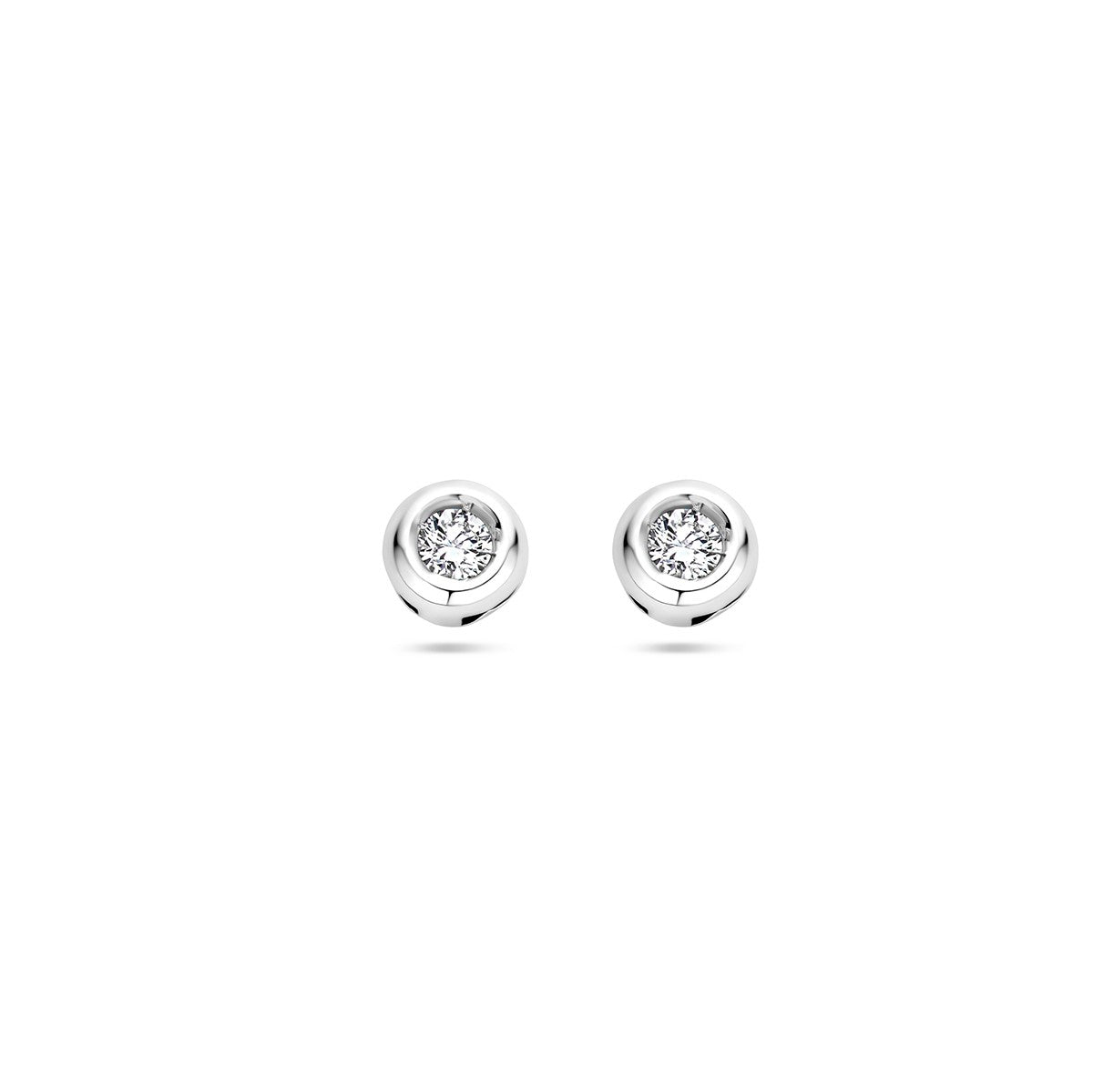 Fantasy Collection Oorbellen diamant 0.10 ct (2x 0.05ct) h si 14K witgoud