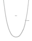 14K witgoud tenniscollier lab grown diamant 3.00ct g si 2,2 mm 42 cm 4106076 - PansiteNederland.nl