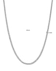 14K witgoud tenniscollier lab grown diamant 7.00ct g si 3,0 mm 42 cm 4106083 - PansiteNederland.nl