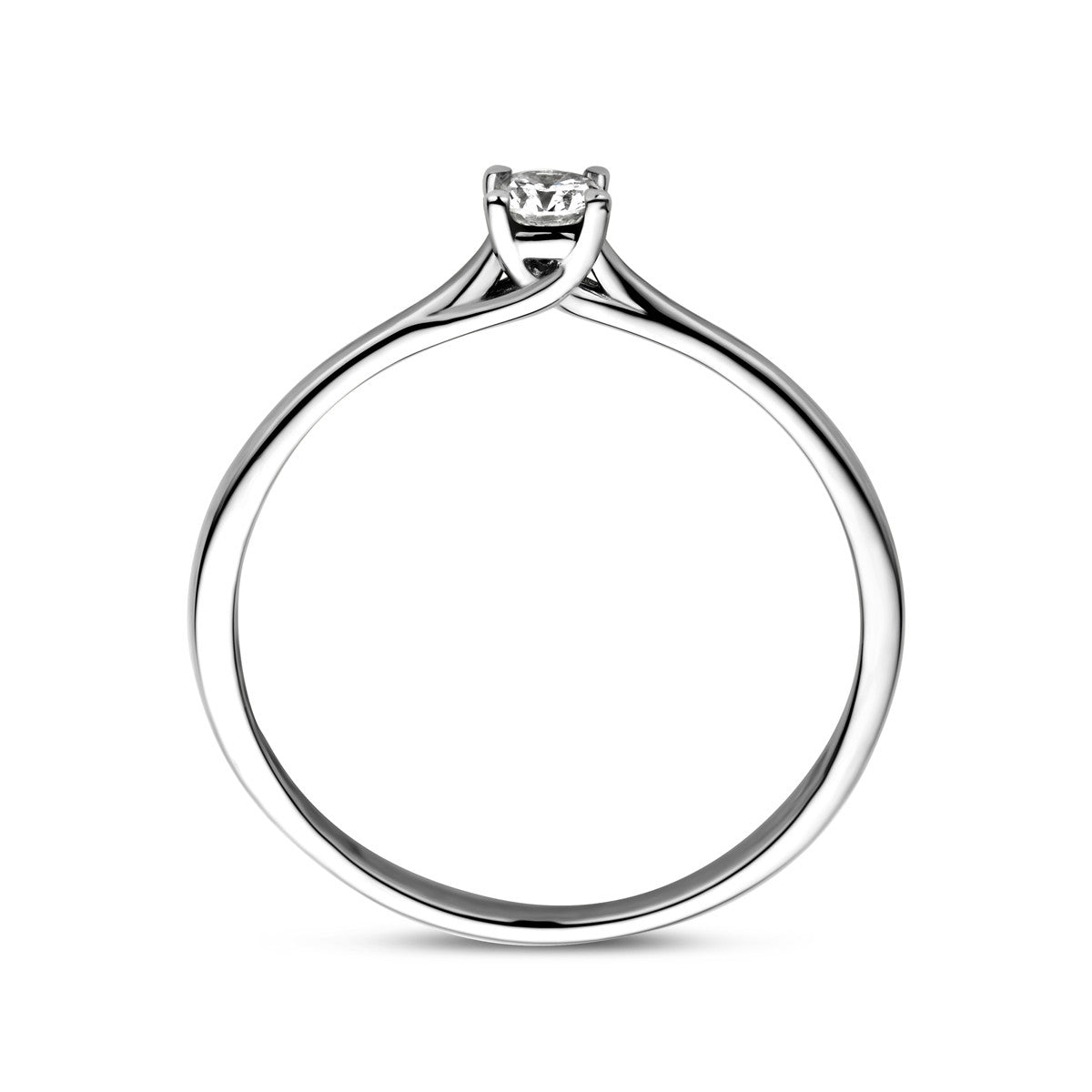 Fantasy Collection Aanzoeksring diamant 0.10ct h si 14K witgoud