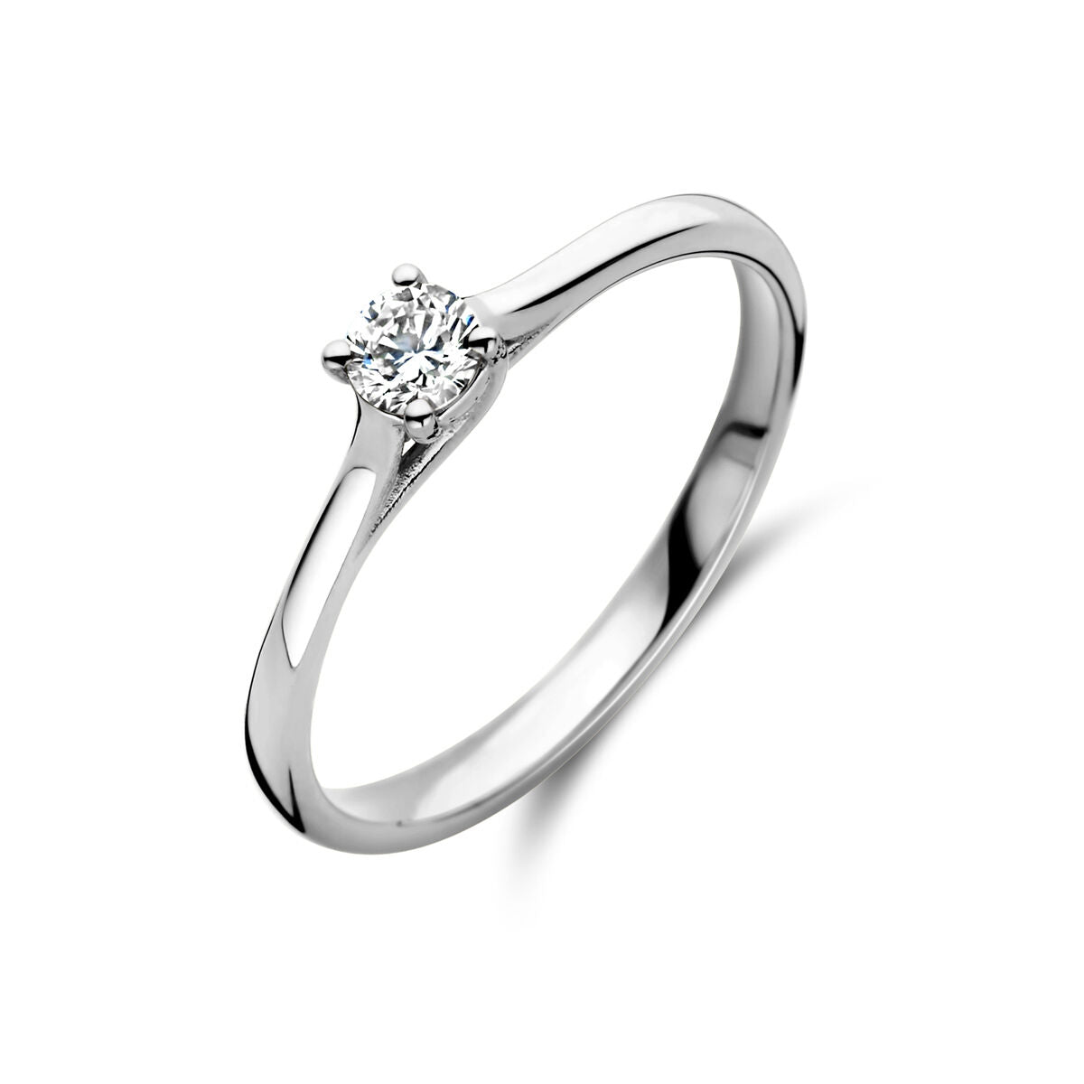 Fantasy Collection Aanzoeksring diamant 0.15ct h si 14K witgoud