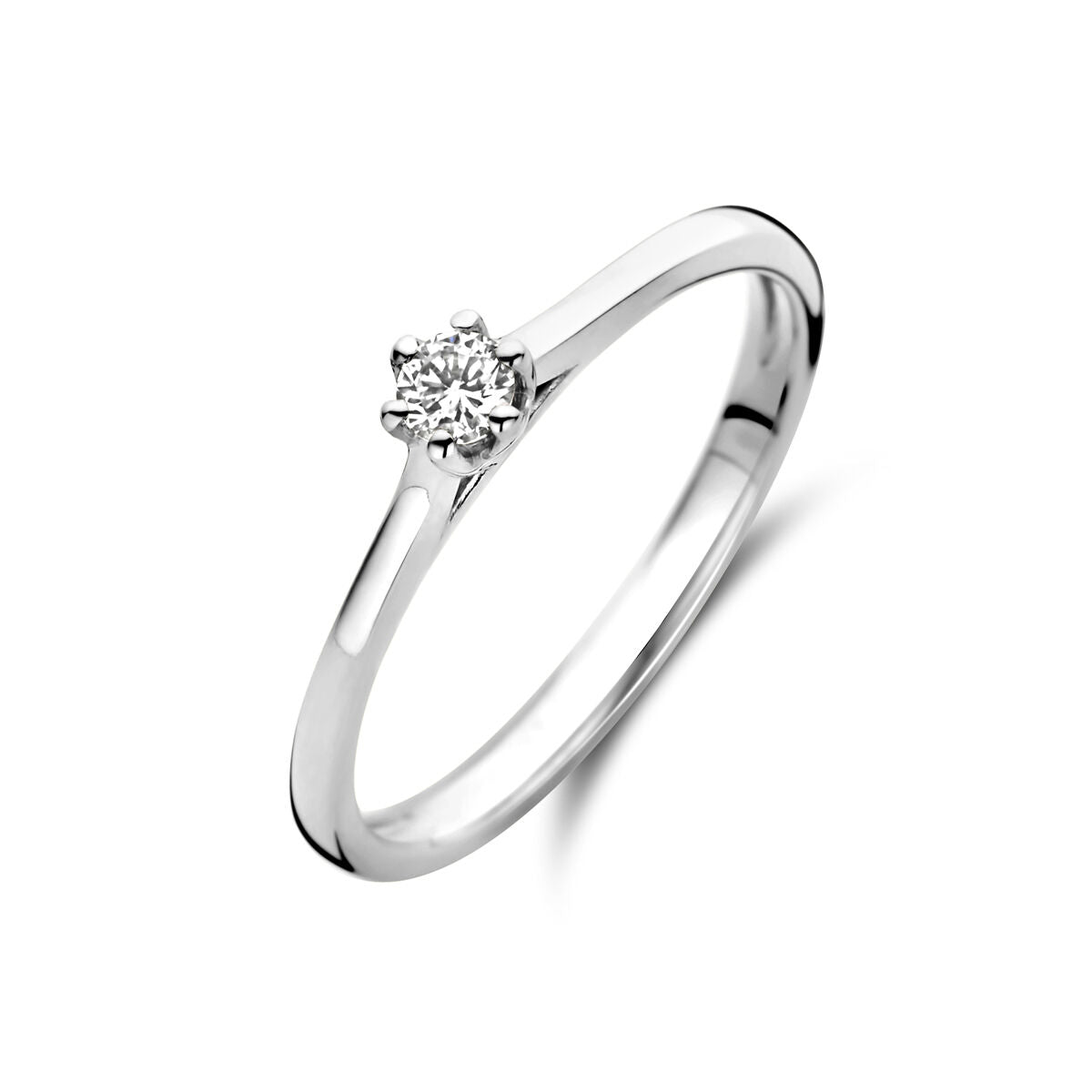 Fantasy Collection Aanzoeksring diamant 0.10ct h si 14K witgoud