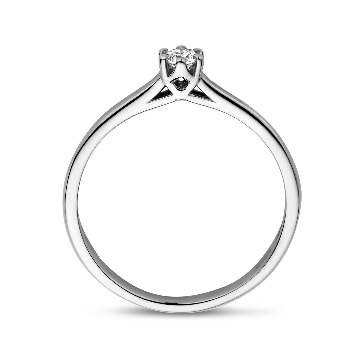 Aanzoeksring diamant 0.10ct h si 14K witgoud 4 mm – 4106132