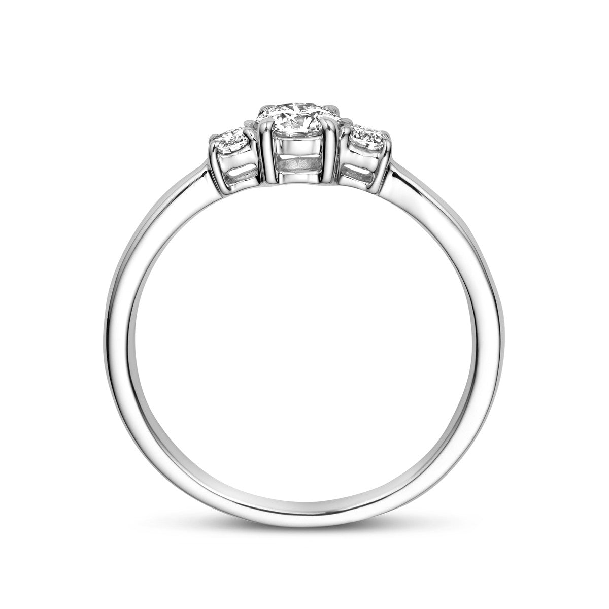 Fantasy Collection Ring trilogie lab grown diamant 0.46ct h si 14K witgoud