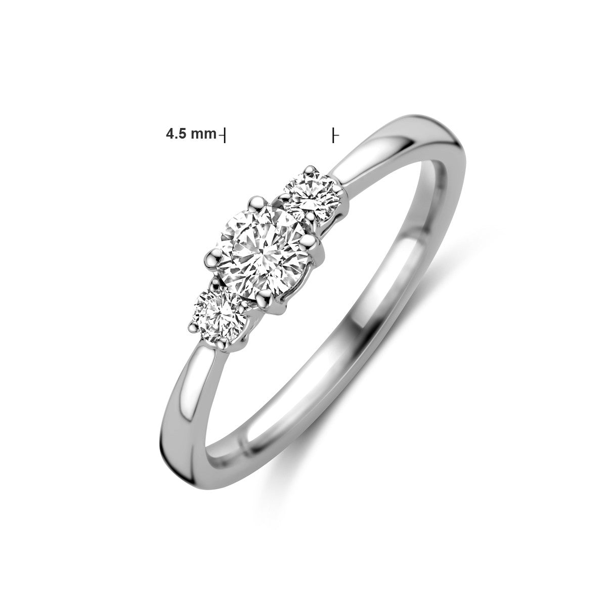 Fantasy Collection Ring trilogie lab grown diamant 0.46ct h si 14K witgoud