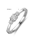 14K Witgouden Ring Trilogie Lab Grown Diamant 0.46Ct H Si 4106165 - PansiteNederland.nl