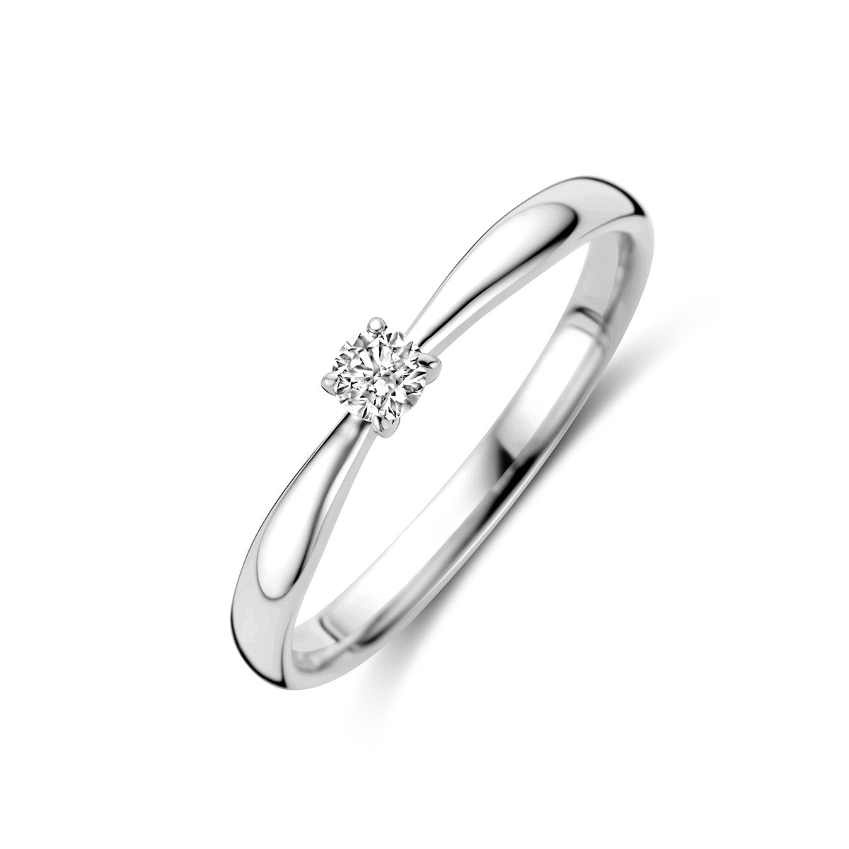 Fantasy Collection Aanzoeksring diamant 0.10ct h si 14K witgoud