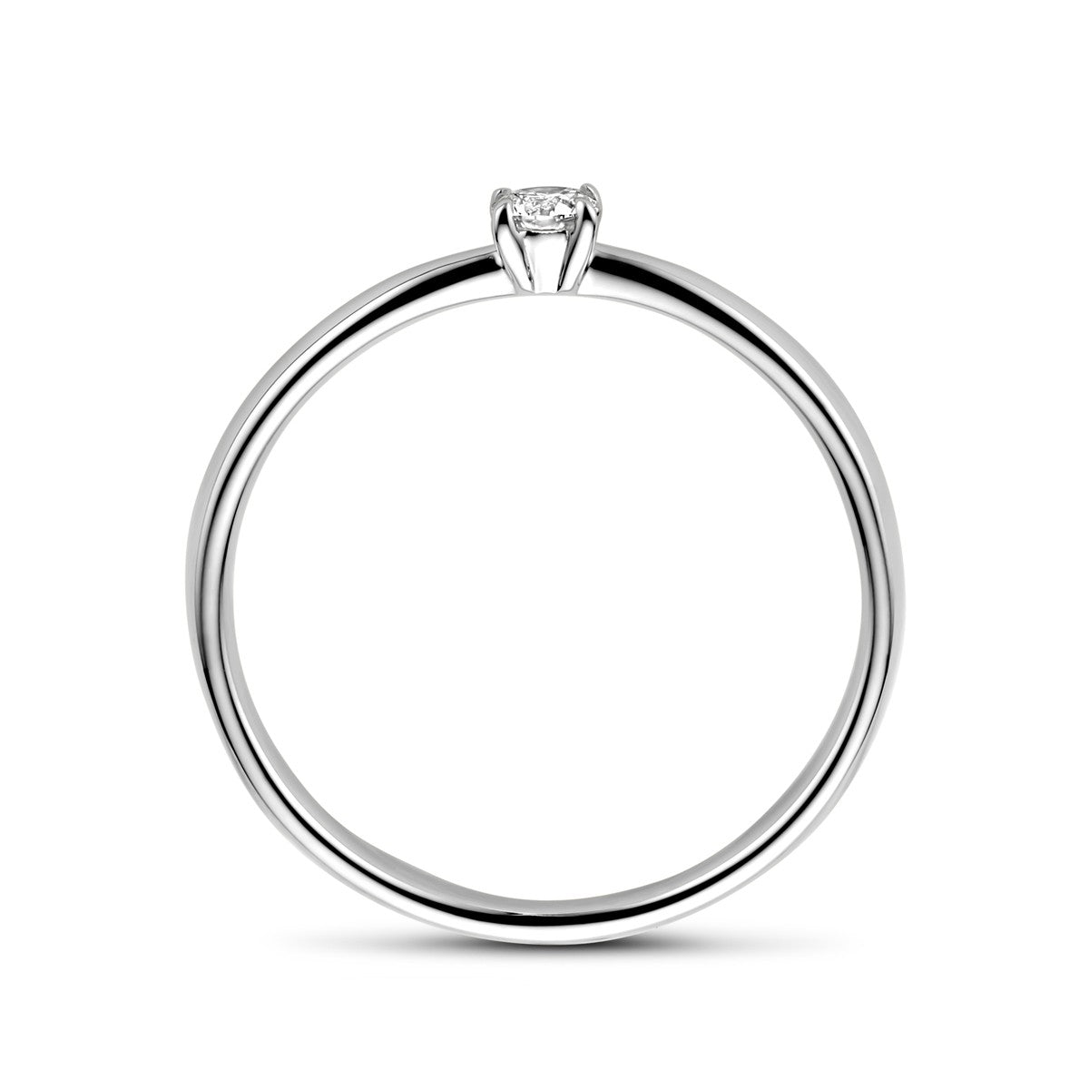 Fantasy Collection Aanzoeksring diamant 0.10ct h si 14K witgoud