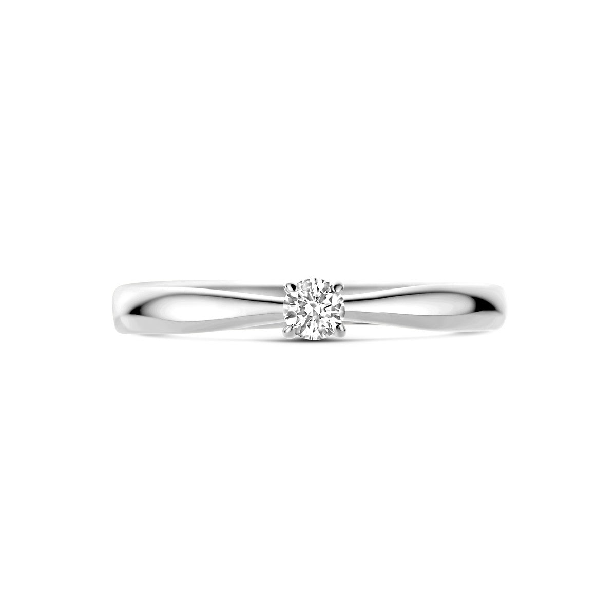 Fantasy Collection Aanzoeksring diamant 0.10ct h si 14K witgoud