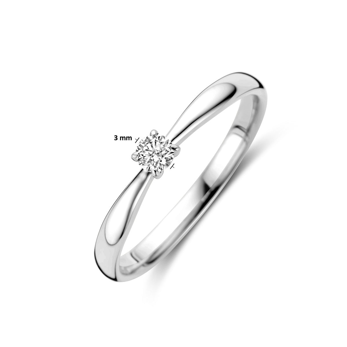 Fantasy Collection Aanzoeksring diamant 0.10ct h si 14K witgoud